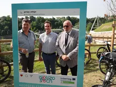 I tre sindaci Turk (Šempeter), Turel, (Nova gorica) e Ziberna (Gorizia)