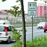 Un cartello che avvisa gli automobilisti dei controlli della velocità (foto Andrea Lasorte)