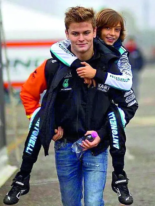 Lorenzo Travisanutto e Kimi Antonelli quando correvano per lo stesso team nei kart