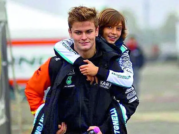 Lorenzo Travisanutto e Kimi Antonelli quando correvano per lo stesso team nei kart