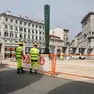 Il cantiere di piazza Goldoni (fotoservizio Andrea Lasorte)