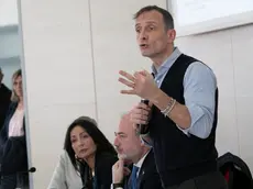 Il presidente del Fvg Massimiliano Fedriga a Monfalcone