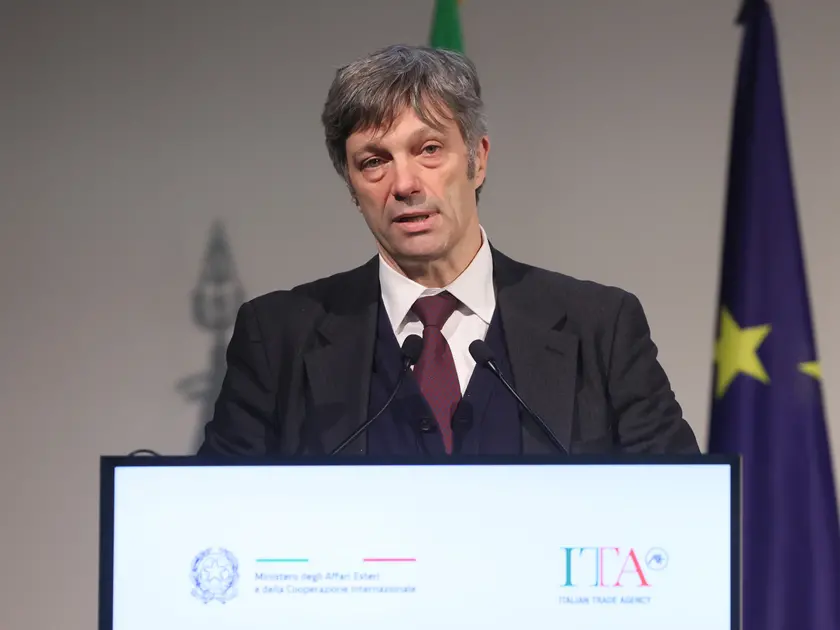 Matteo Zoppas marftedì durante l’evento dedicato all’Imec. Foto Lasorte