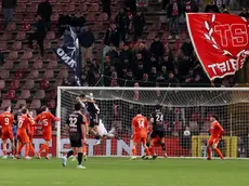 La Triestina in una partita allo stadio Rocco (Lasorte)