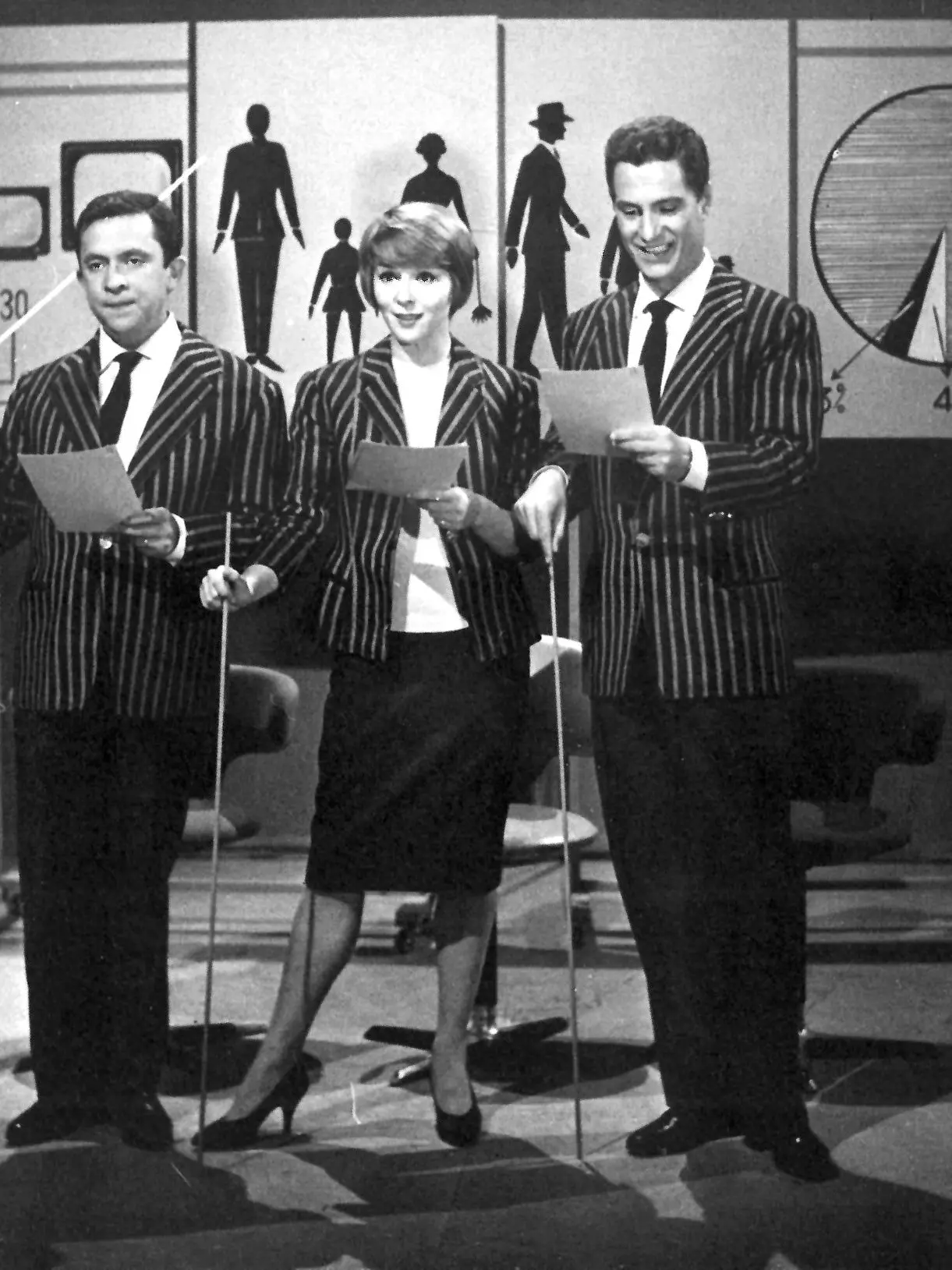Panelli, Delia Scala e Nino Manfredi in «Canzonissima», 1959