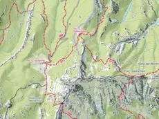 La zona, sopra Poffabro, dove è avvenuto l'incidente costato la vita a un escursionista