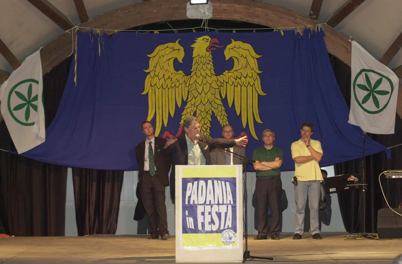 UDINE 24 AGOSTO BOSSI A UDINE ALLA FESTA PADANA