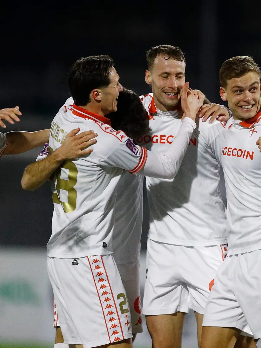 L'esultanza per il raddoppio di Vertainen (Lasorte)