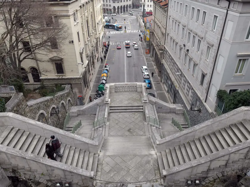 La Scala dei Giganti vista dall’alto (foto Francesco Bruni)