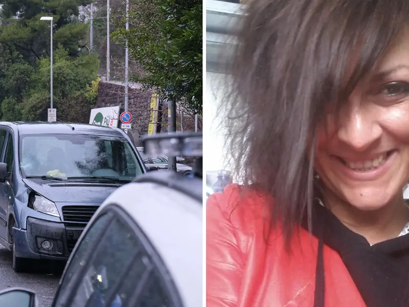 A sinistra il furgone coinvolto nello scontro (foto Silvano), a destra la donna deceduta