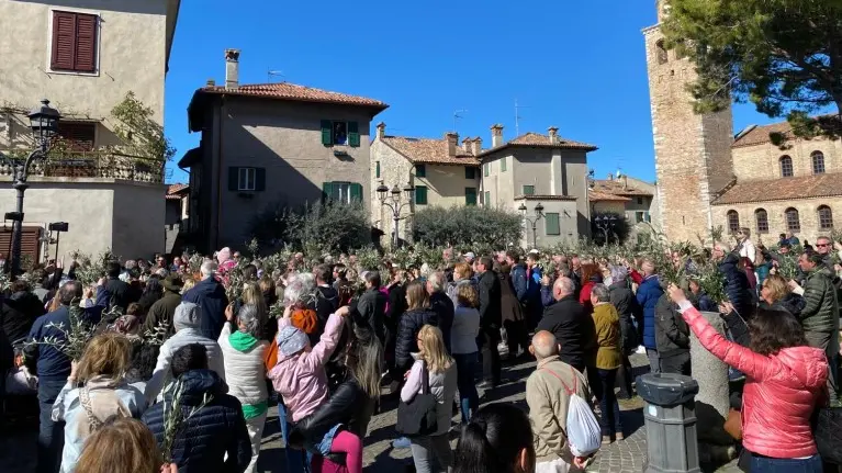 La benedizione degli ulivi nella domenica delle Palme