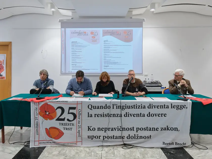 La conferenza stampa del Comitato 25 aprile alla Sala Xenia Foto Massimo Silvano