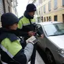 Vigili impegnati in una multa a Gorizia
