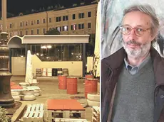 Il tratto lungo le Rive dove è avvenuto l’incidente, a destra l’architetto Mauro Cosmini, morto a 67 anni