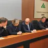 Da sinistra Amedeo Aristei, Daniela Iuri, Riccardo Riccardi, Ermes De Crignis e Damiano Iurilli foto Petrussi