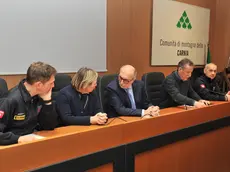 Da sinistra Amedeo Aristei, Daniela Iuri, Riccardo Riccardi, Ermes De Crignis e Damiano Iurilli foto Petrussi