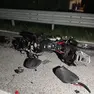 La moto dopo il tragico scontro