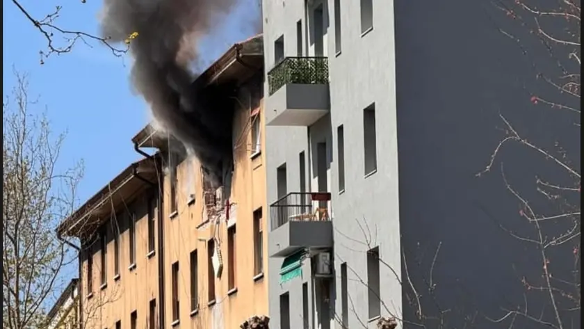 Il fumo dopo l'esplosione