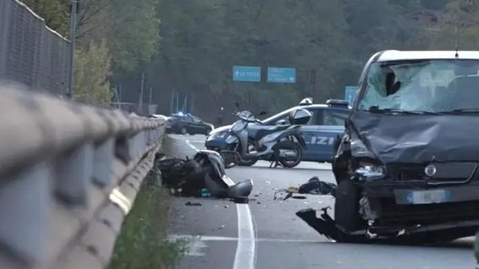 Il luogo dell'impatto a Sarzana, in Liguria (foto Tgr Liguria)