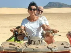 Cinzia Iadarola e Daniele Fracon durante un viaggio