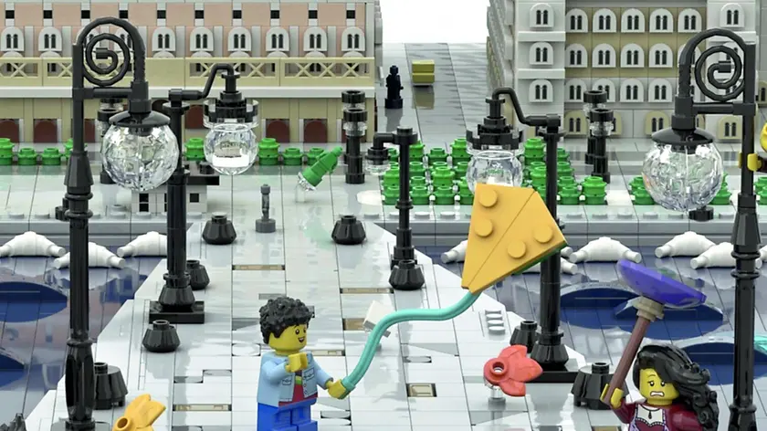 Il castello di Duino riprodotto con i mattoncini Lego