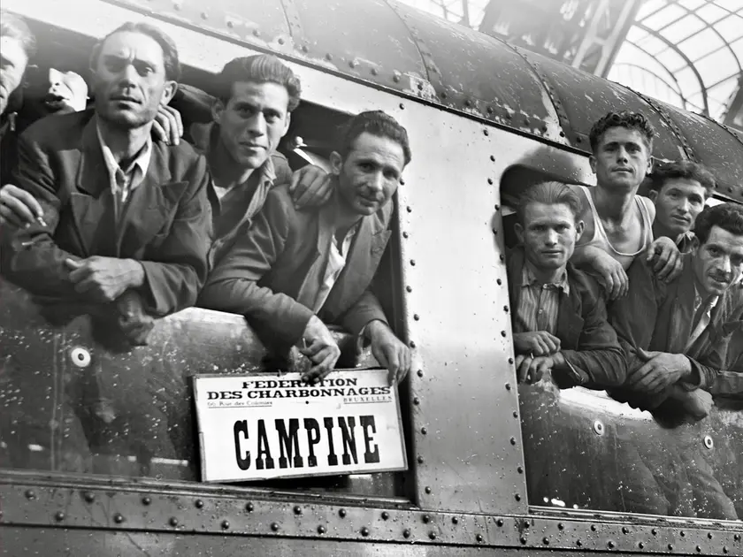 Una foto storica di migranti italiani