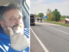 I soccorsi sul luogo dell’incidente nel quale ha perso la vita Gianluca Gussetti, a sinistra (foto Petrussi)