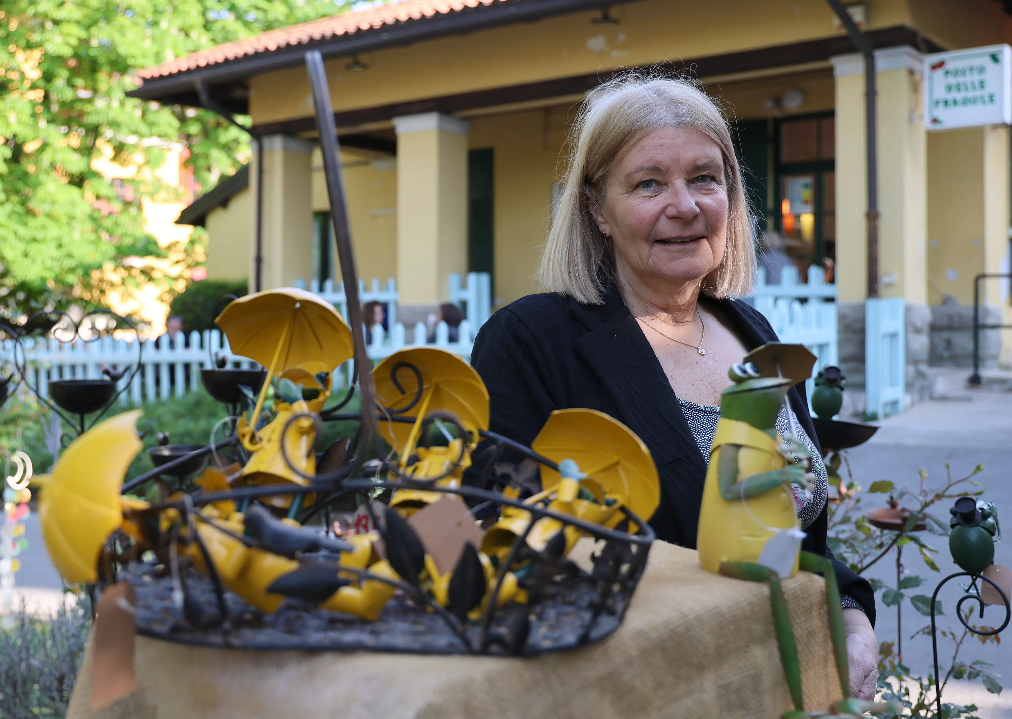 Heidi Romen fra gli abbeveratoi per uccelli. Foto Lasorte
