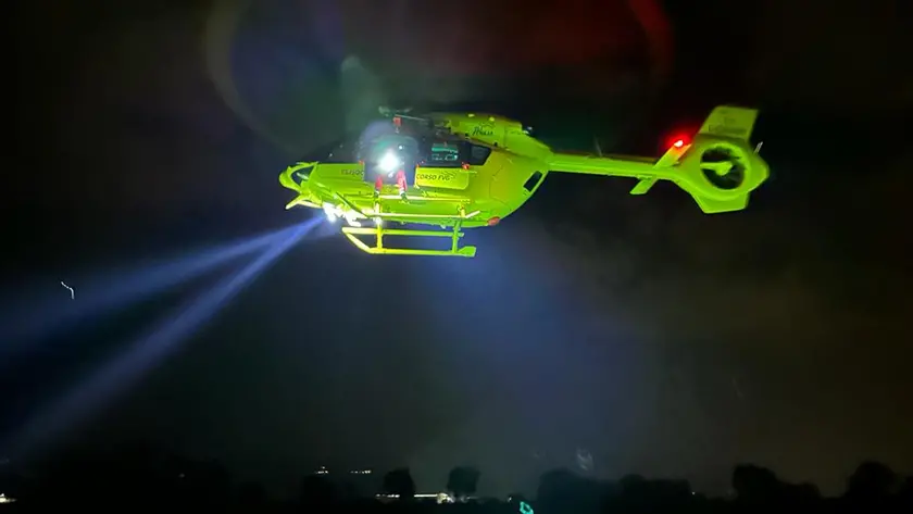 L'elisoccorso in una foto di archivio