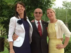 Marino Marini con le figlie Emanuela e Federica che lo affiancano nella gestione dell’azienda