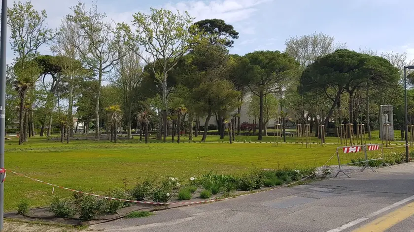 La zona del Parco delle Rose interessata ai lavori