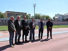 La presentazione dei lavori di riqualificazione del Grezar e l’intervento all’interno dello stadio Foto Lasorte