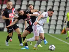 La Triestina in campo con il Vicenza (Foto Bruni)