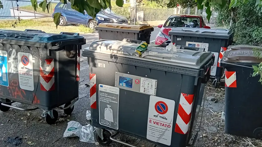 I rifiuti buttati sopra i cassonetti