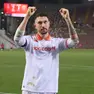 L’esultanza di Tommaso Silvestri dopo una vittoria dell’Unione (foto Lasorte)