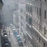 Il fumo nell'area interessata dall'incendio