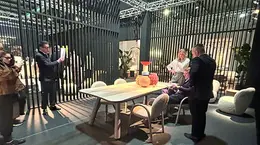 Lo stand della friulana Gervasoni (gruppo Dexelance) al Salone del Mobile di Milano