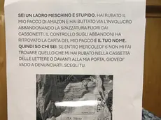 Il cartello di avviso di Paolo Venni