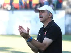 Il tecnico Antonio Andreucci alla Triestina nel 2016-’17 (foto Andrea Lasorte)