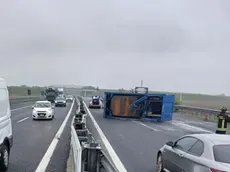 L'incidente in A4 nel tratto tra Villesse e Palmanova, in direzione Venezia