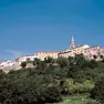 Veduta di Pinguente in una foto d’archivio