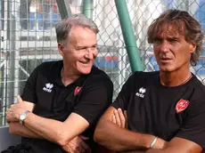Mark Strukelj con Attilio Tesser nell’amichevole con la Lazio nel luglio 2023 (foto Andrea Lasorte)