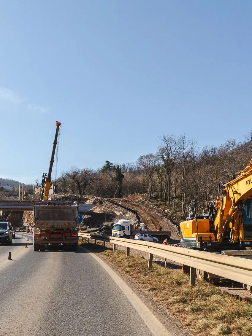 I lavori per il raddoppio del tratto Monte Maggiore - Mattuglie (foto Riportal)