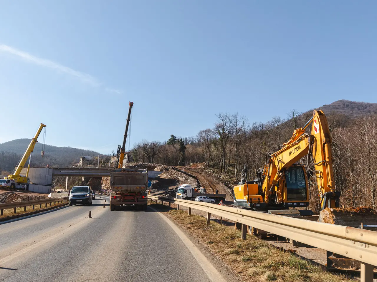 I lavori per il raddoppio del tratto Monte Maggiore - Mattuglie (foto Riportal)