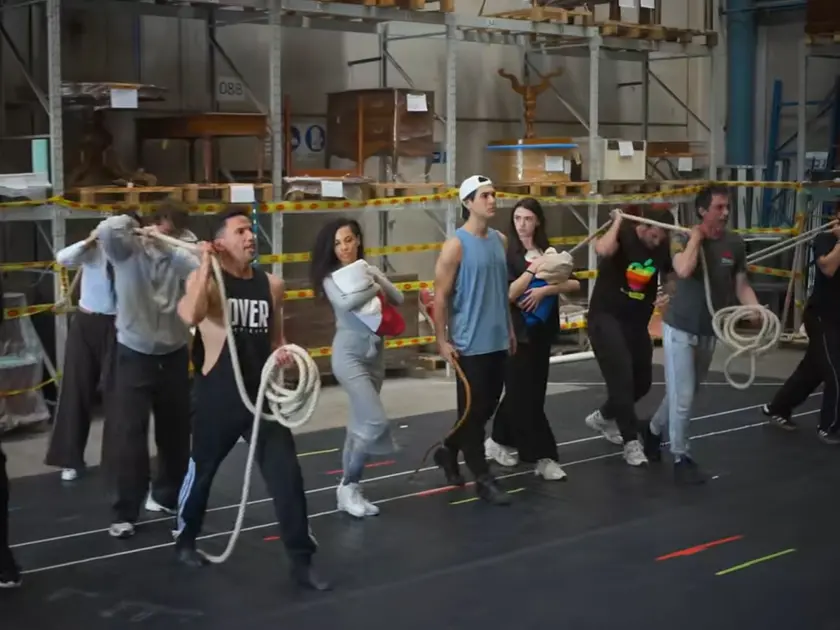 Un momento delle prove del musical. Foto Bruni