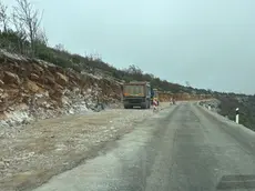 I lavori in corso sulla Cherso - Lussino (foto Novi list.hr)