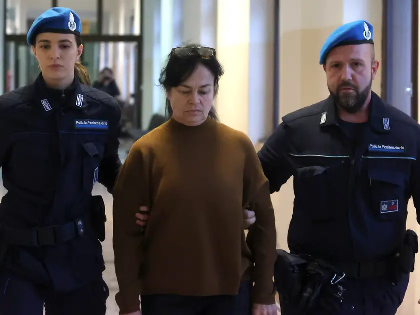 Olena Stasiuk, madre di Giovanni Trame, in Tribunale (foto Andrea Lasorte)