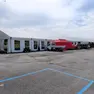 Il maxi-tendone in allestimento per le serate musicali