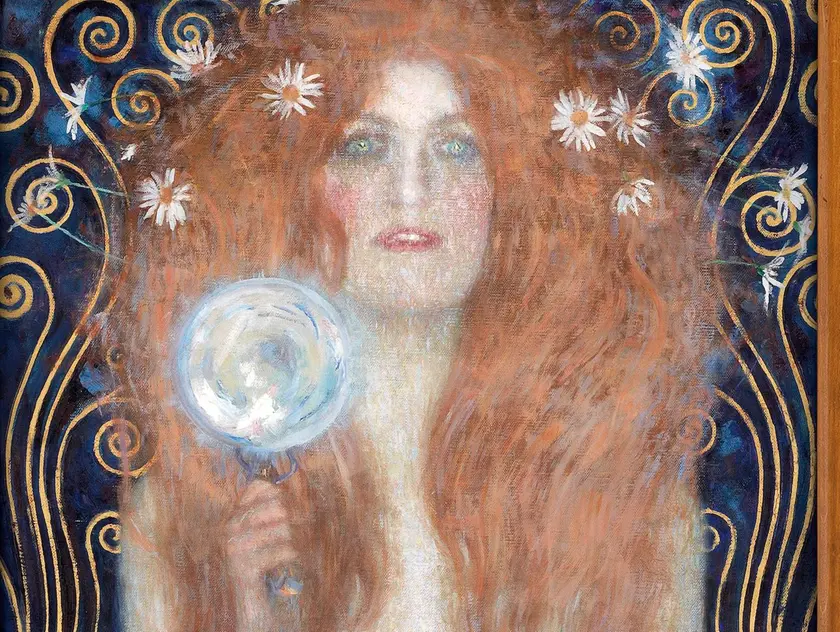 Un dettaglio della “Nuda Veritas” di Gustav Klimt