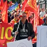 Agatino Privitera al corteo del 1 maggio Foto Bruni